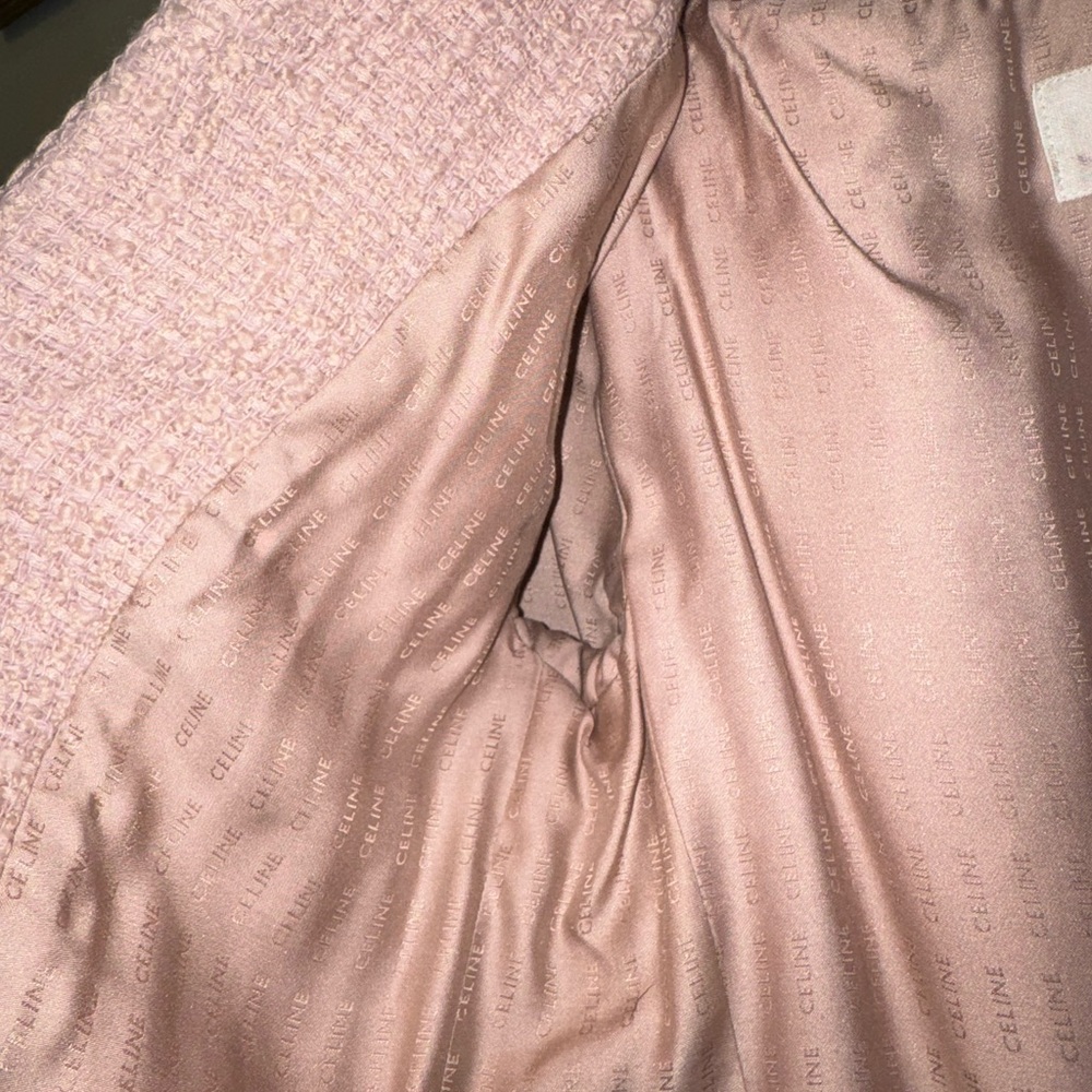 Celine Soft Pink Tweed Jacket - Picture 4 of 9